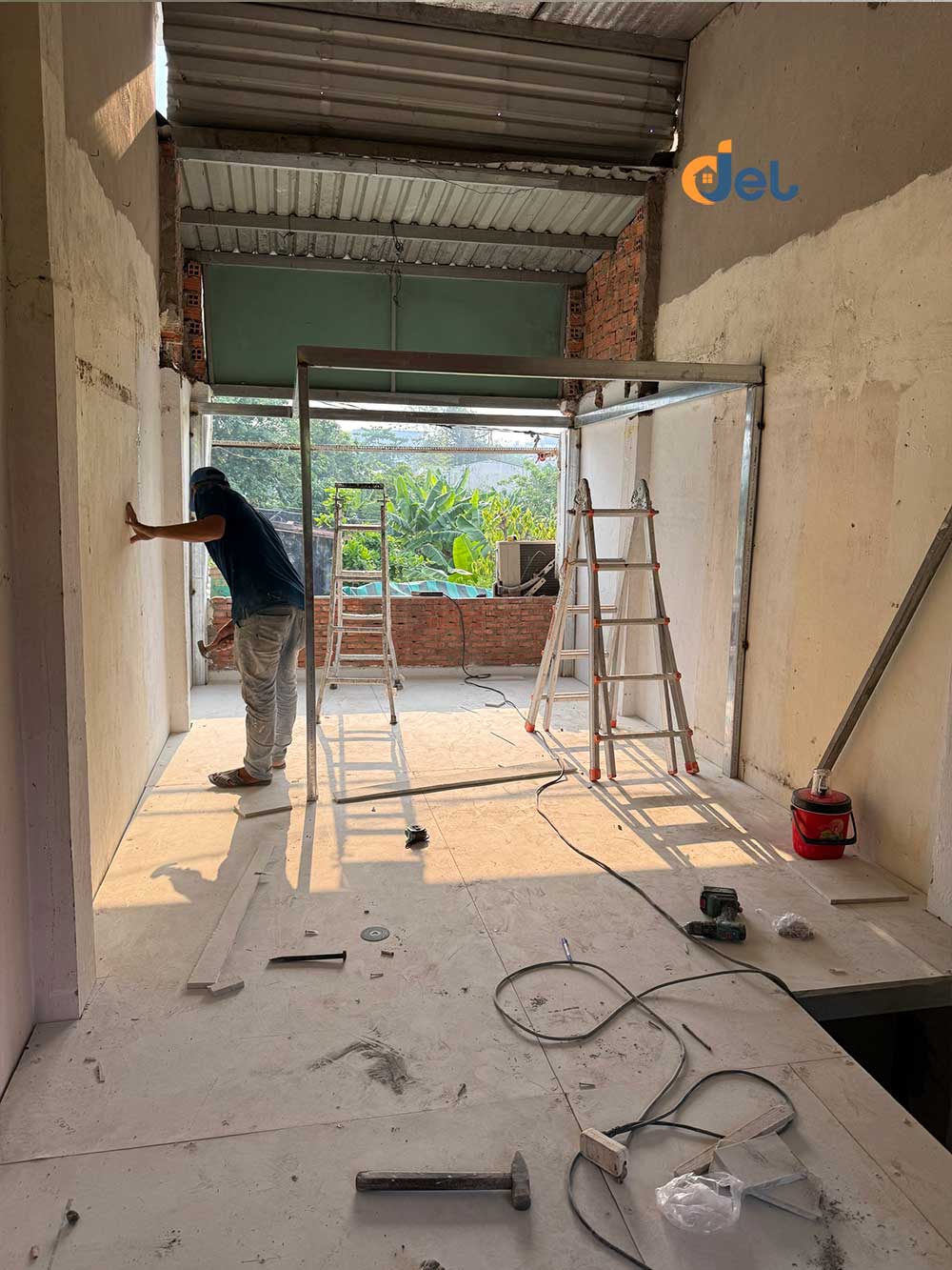 Gác lửng bằng đà sắt I và trụ riêng chính là giải pháp tối ưu
