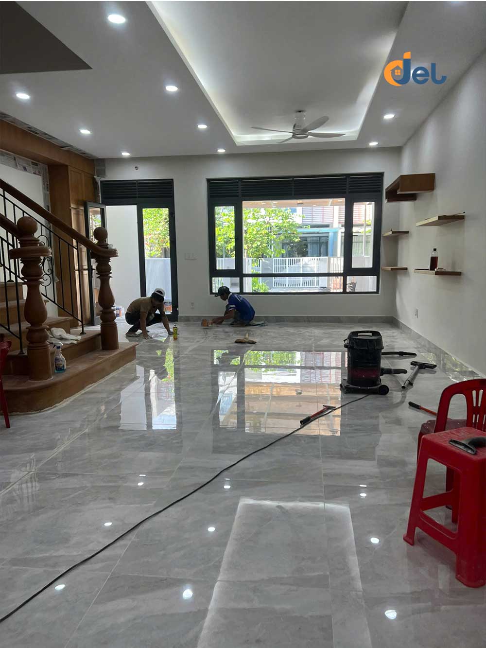 Phòng khách sau thi công
