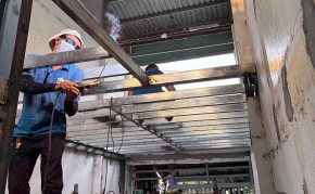 Cách làm gác lửng không đục tường bằng đà sắt I và trụ riêng cho nhà cũ