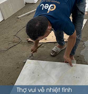 thợ vui vẻ nhiệt tình